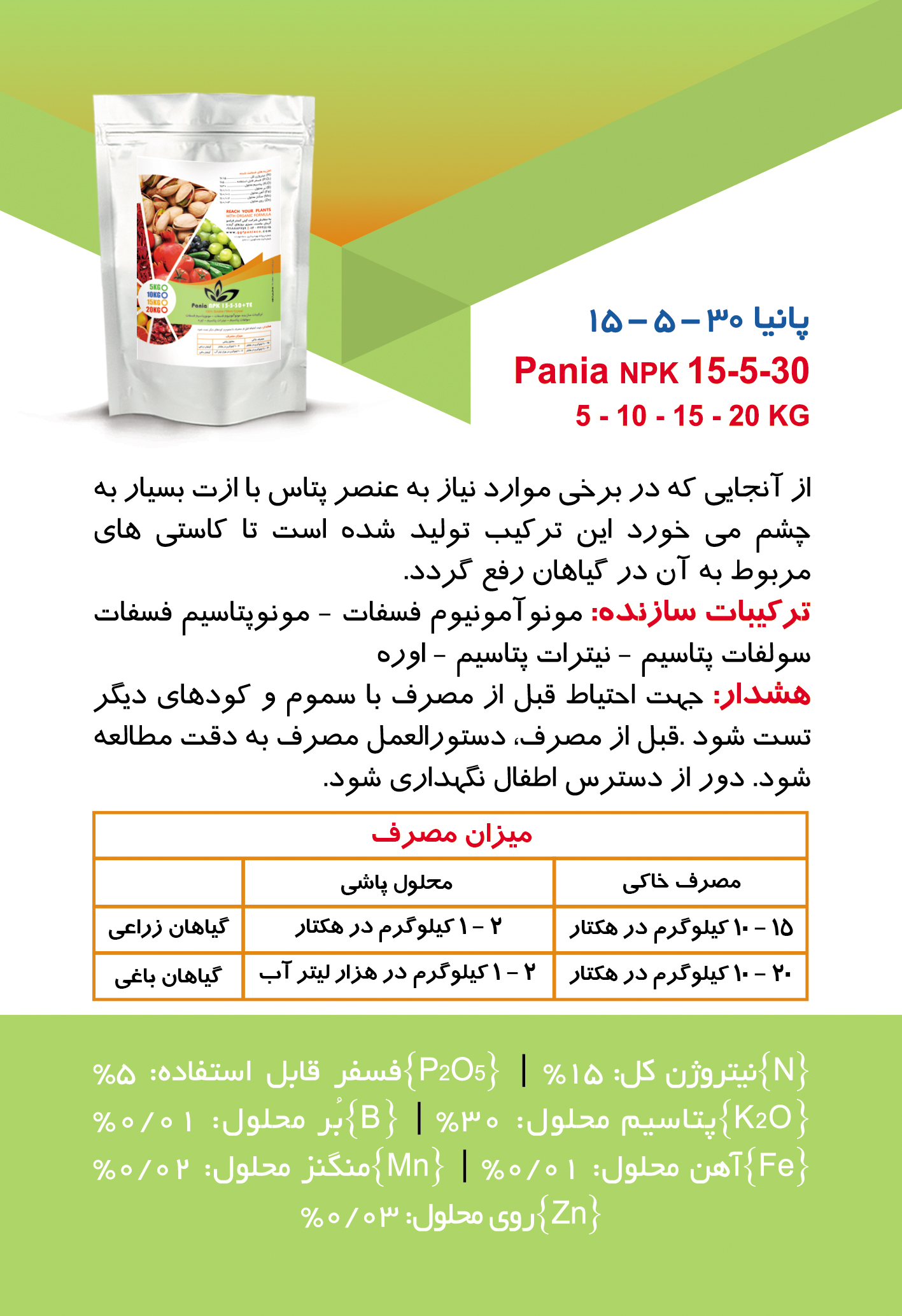 کودهای پودری پانیا |  Pania Powder Fertilizers
